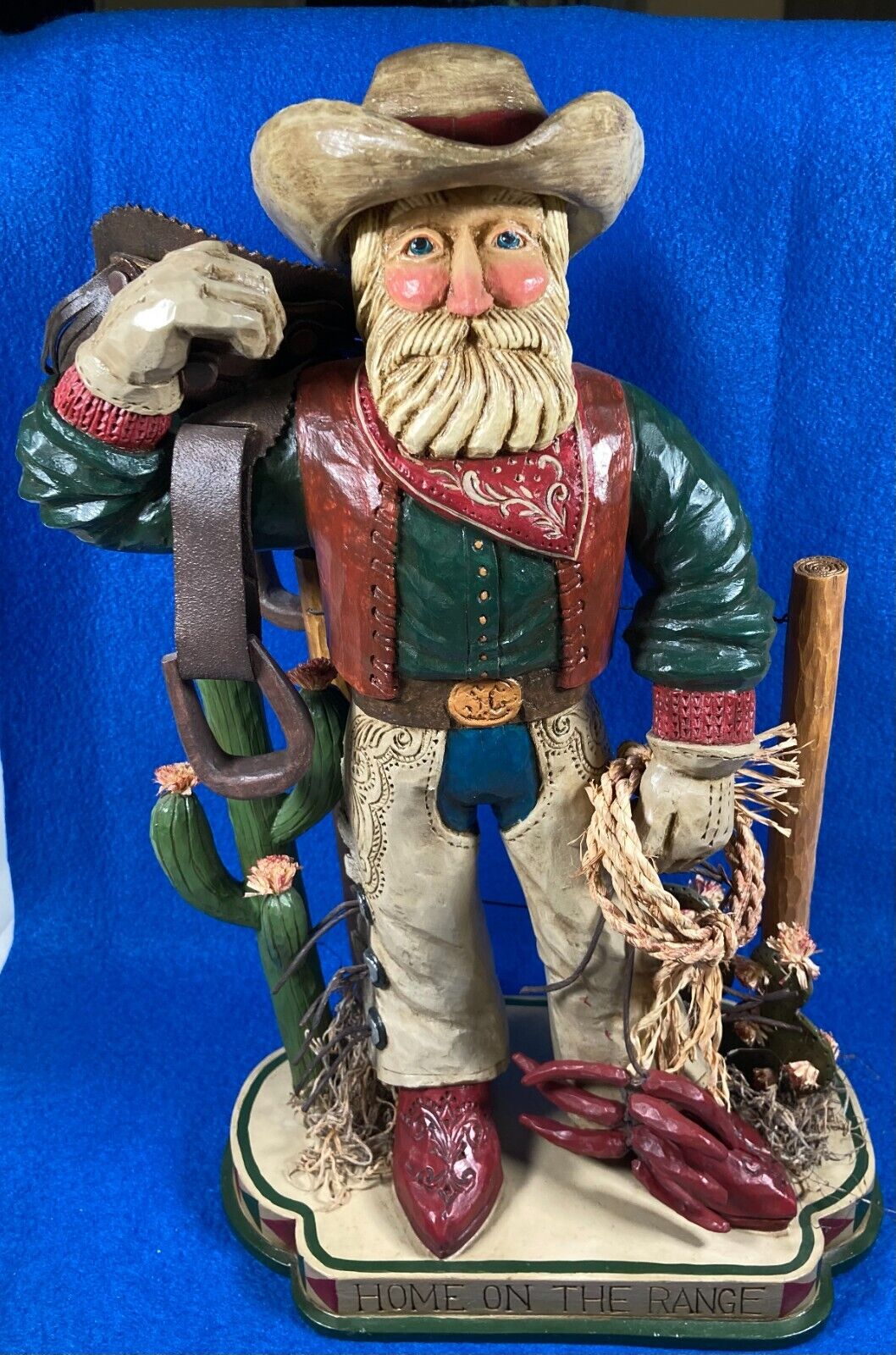 Large Western Santa by artist Pam Schifferl from Midwest of Cannon Falls