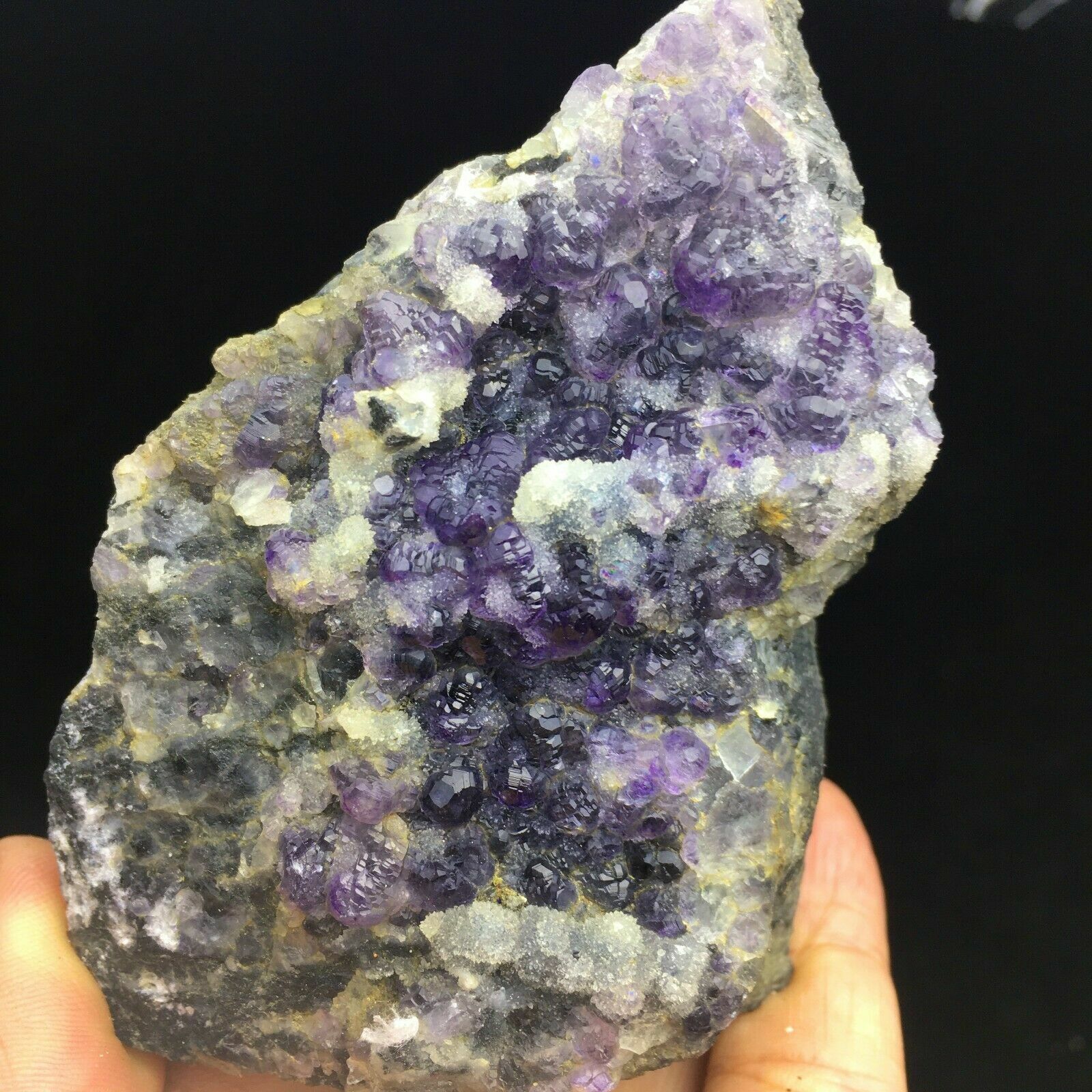 326g Natural Transparent Gem Level Purple Fluorite Mineral Specimen