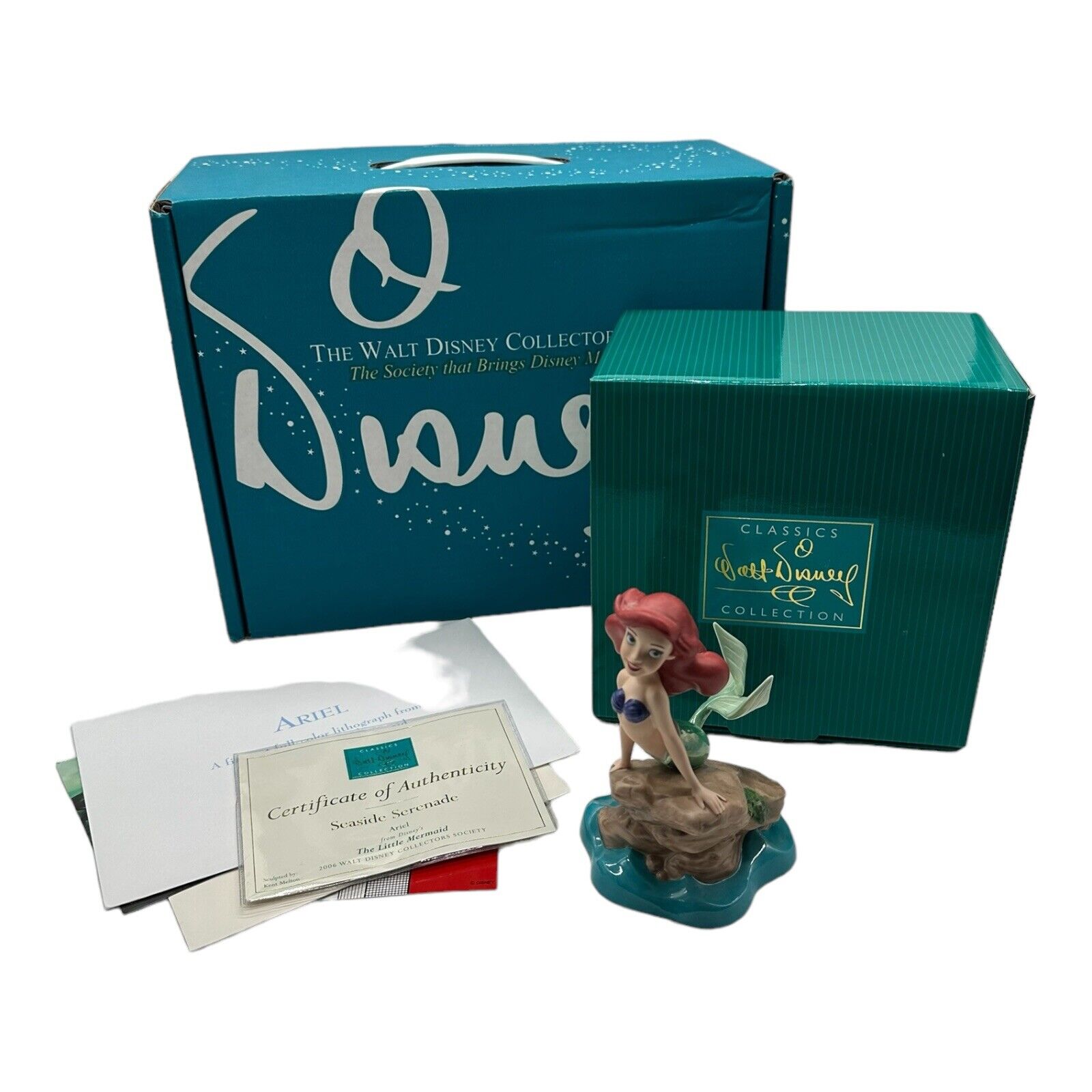 WDCC Disney Little Mermaid SEASIDE SERENADE ARIEL Figurine w/BOX & COA 4005893