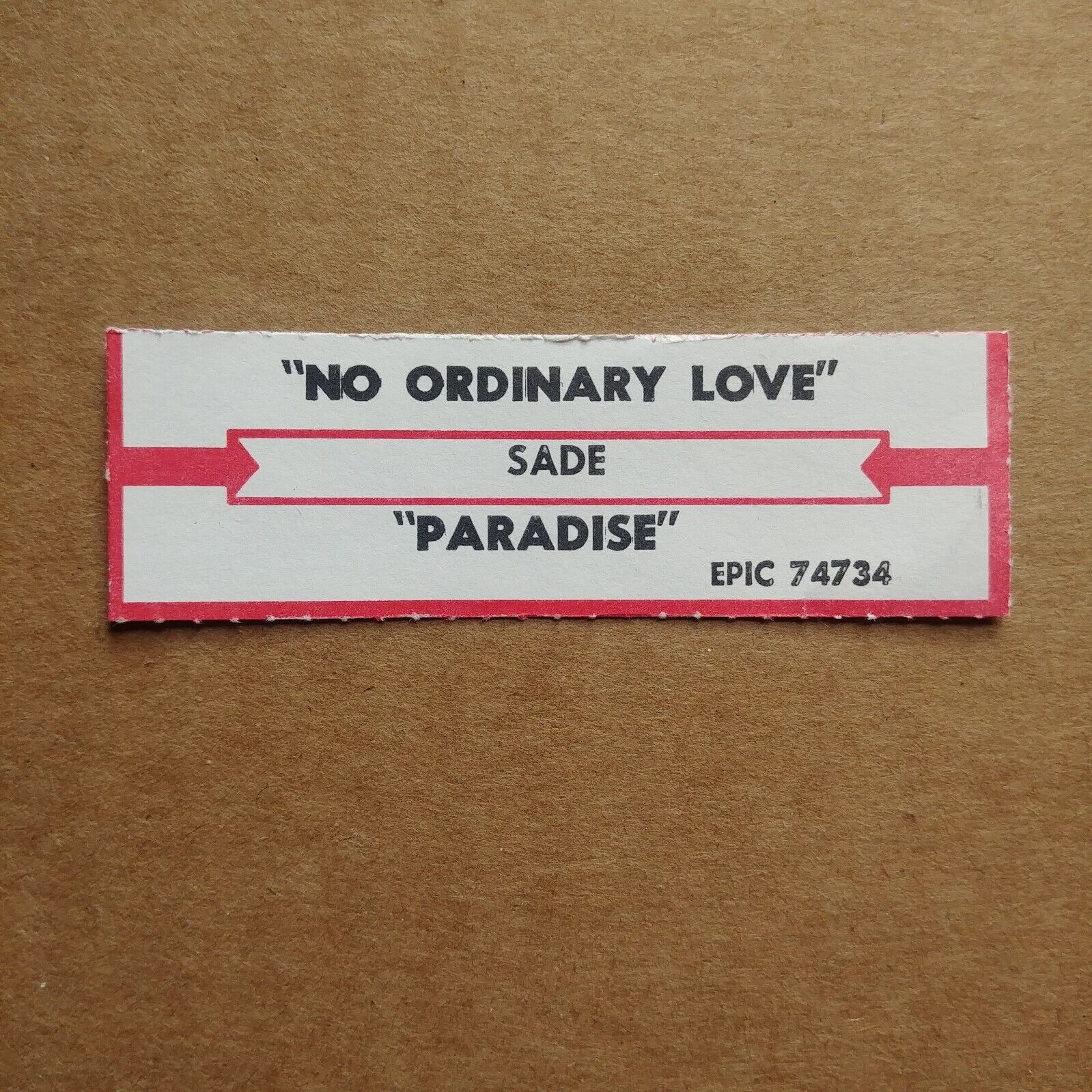 SADE No Ordinary Love JUKEBOX STRIP Records 45 rpm 7\