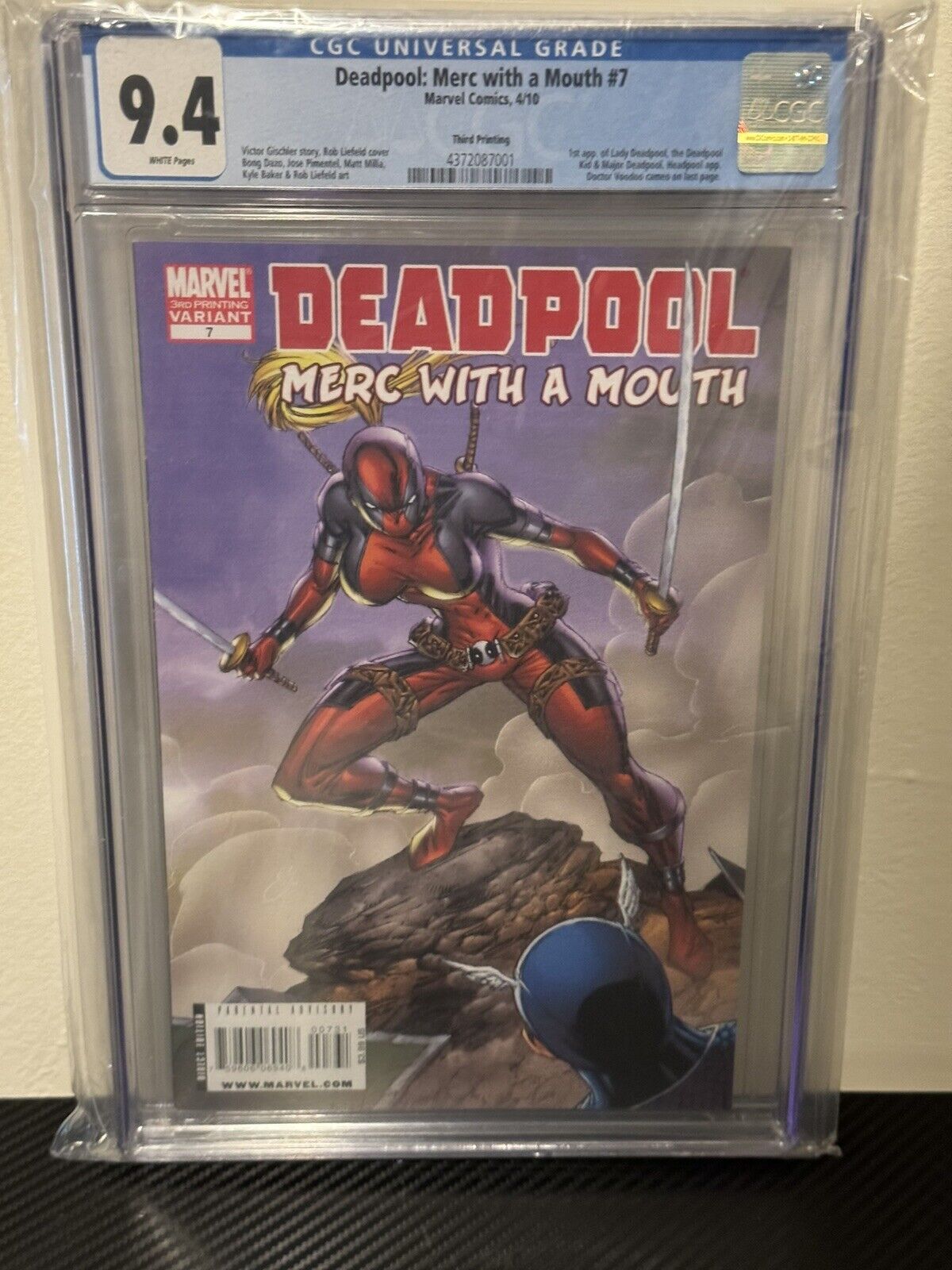 Deadpool Merc with a Mouth #7 CGC 9.4 RARE 3rd Print. 