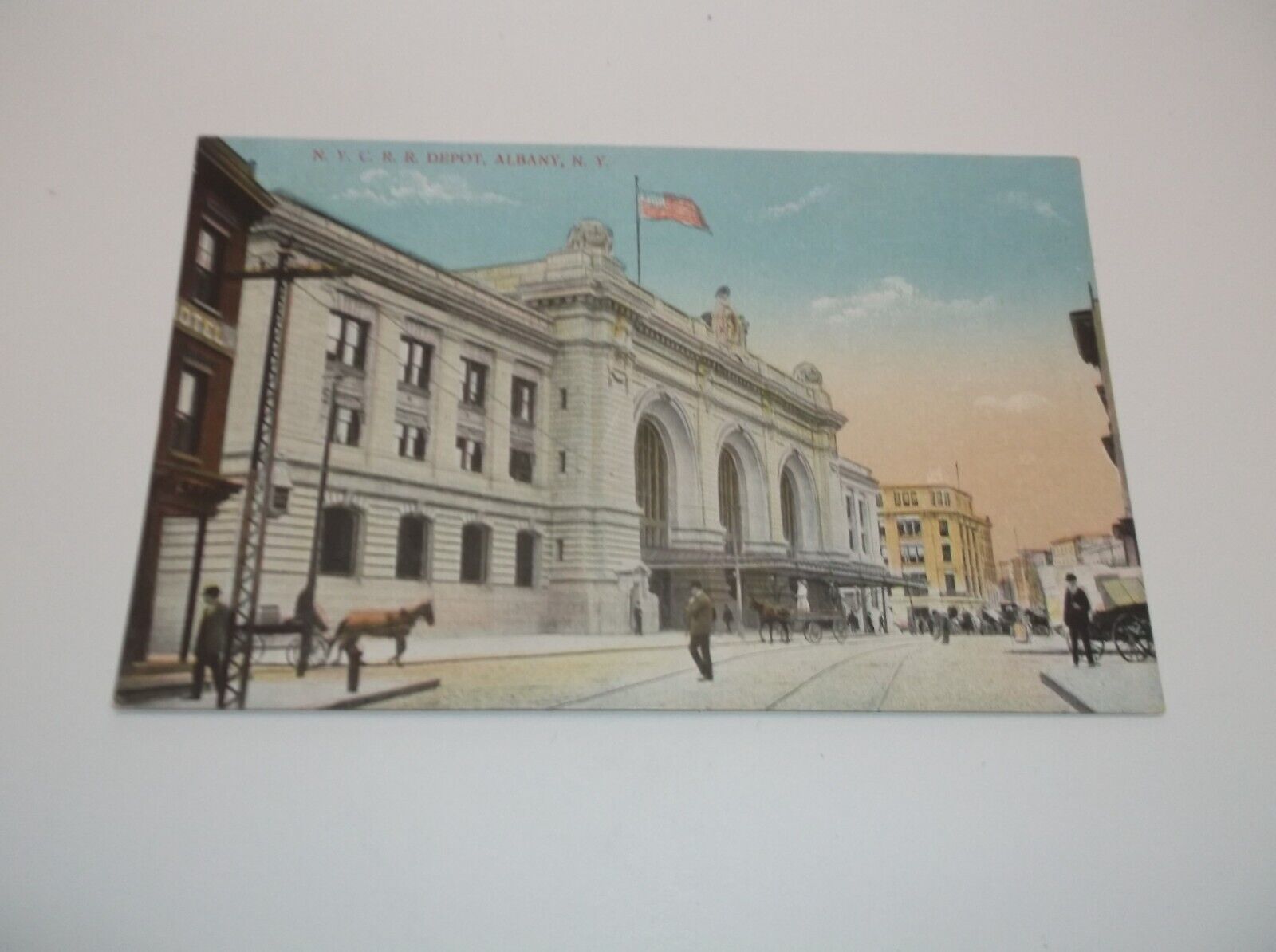 1908 ALBANY NEW YORK UNION STATION POST CARD NYC B&A D&H