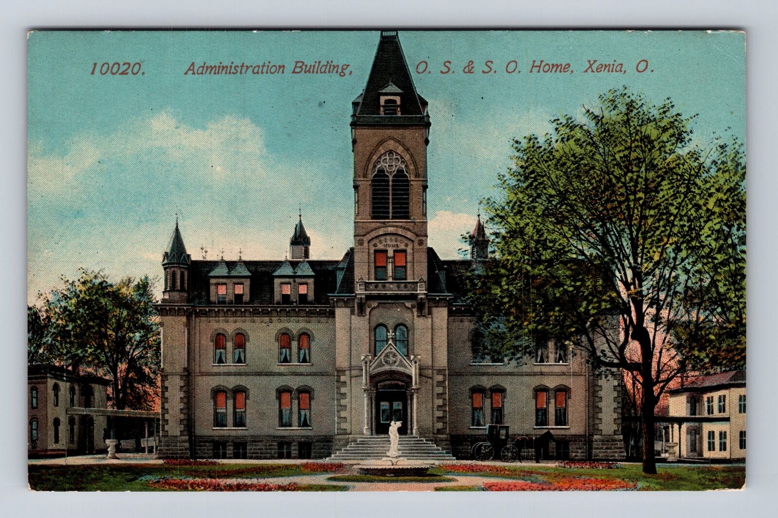 Xenia OH-Ohio, Administration Building, Antique, Vintage Souvenir Postcard