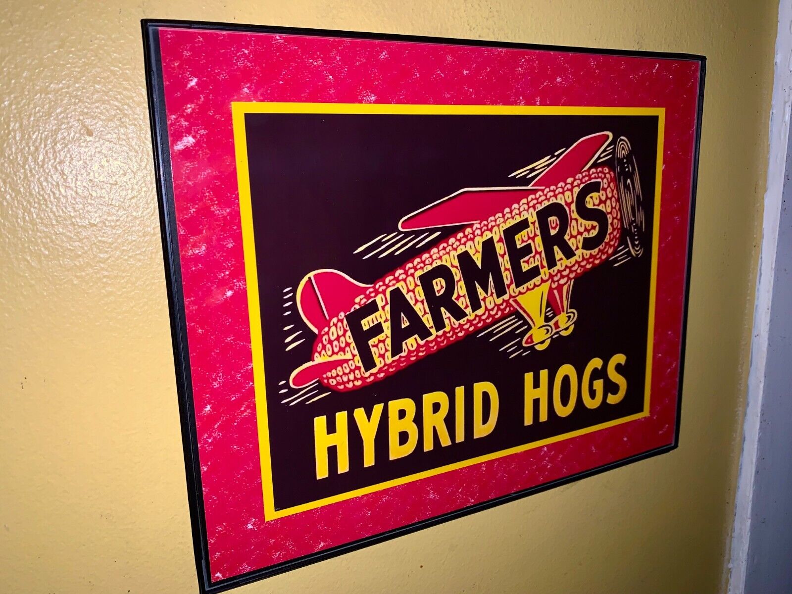 Farmers Hybrid Hogs Feed Seed Store Farm Bar Man Cave Advertising Sign