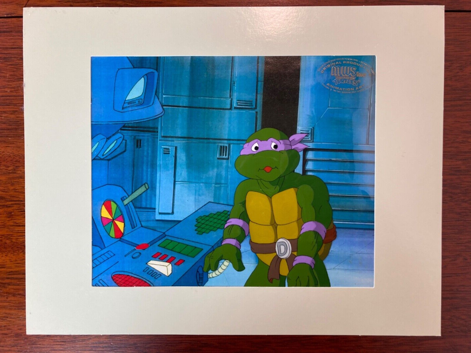 TMNT Donatello Art Cel MWS Original Animation COA Teenage Mutant Ninja Turtles