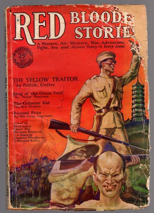 Red Blooded Stories Dec 1928 Oriental Menace Cover Art; VERY SCARCE