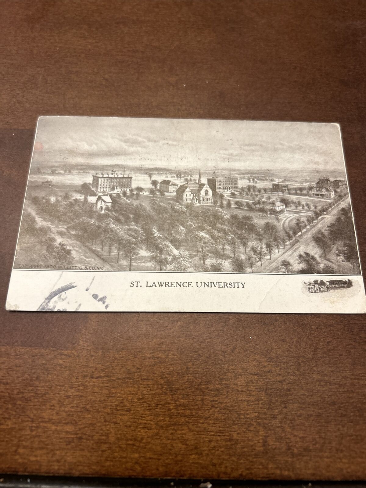 CANTON, NY New York ~ ST. LAWRENCE UNIVERSITY Birdseye  1912 Postcard