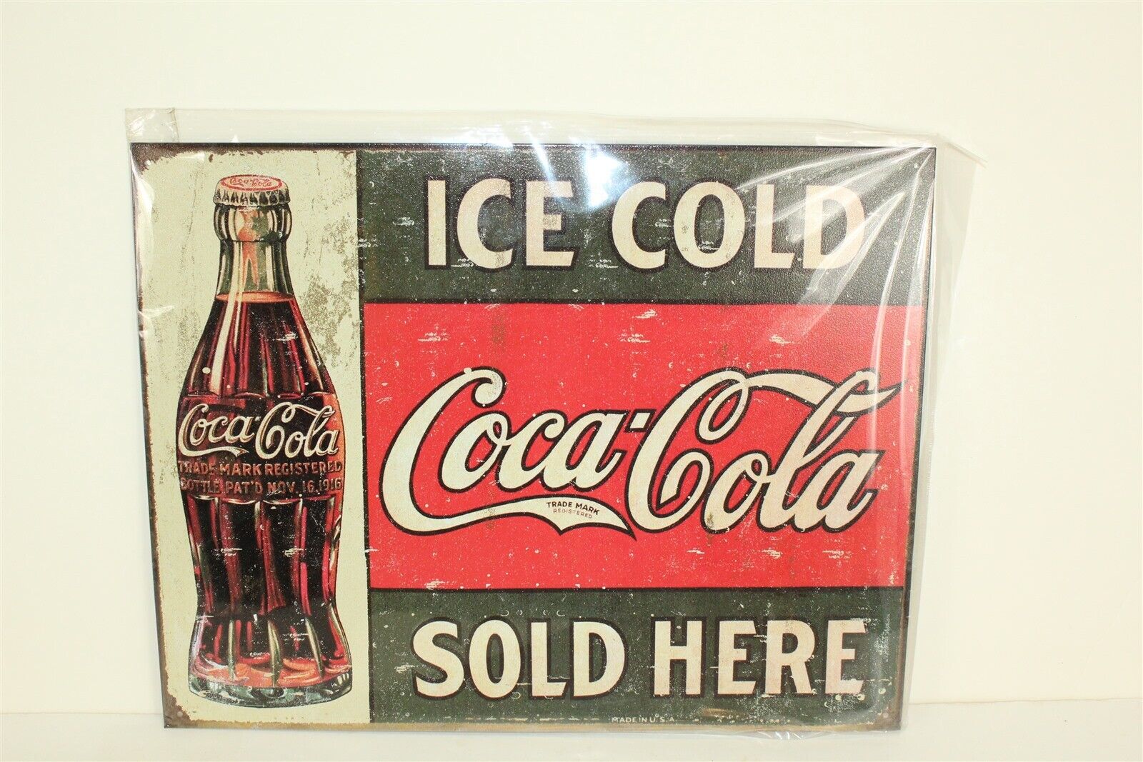 Coca Cola Tin Sign Authorized Reproduction 12.5\