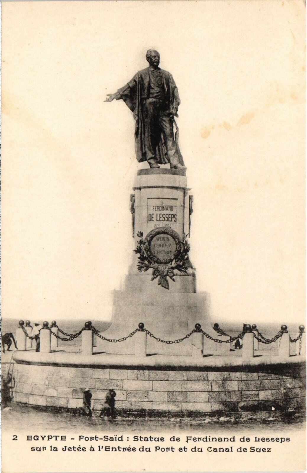 CPA AK PORT-SAID Statue of Ferdinand de Lesseps EEGYPT (1324504)