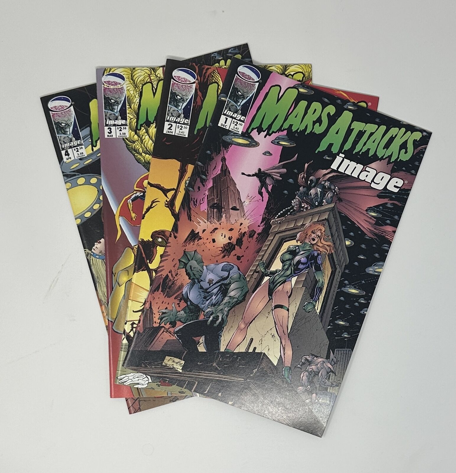 MARS ATTACKS IMAGE #1-4 | Complete Set | 1996-97 | Mars Attack the Image Heroes