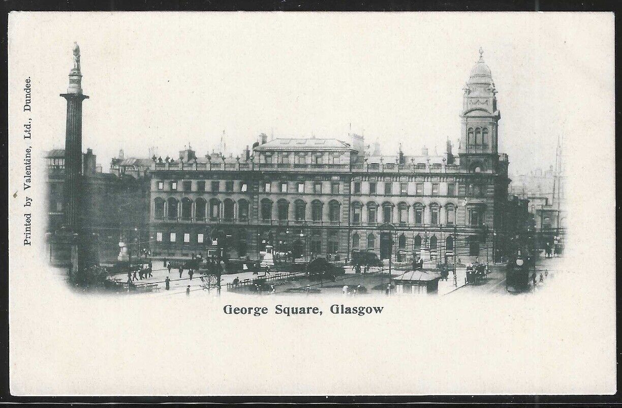 George Square, Glasgow, Scotland, Great Britain, Very Early Postcard, Unused