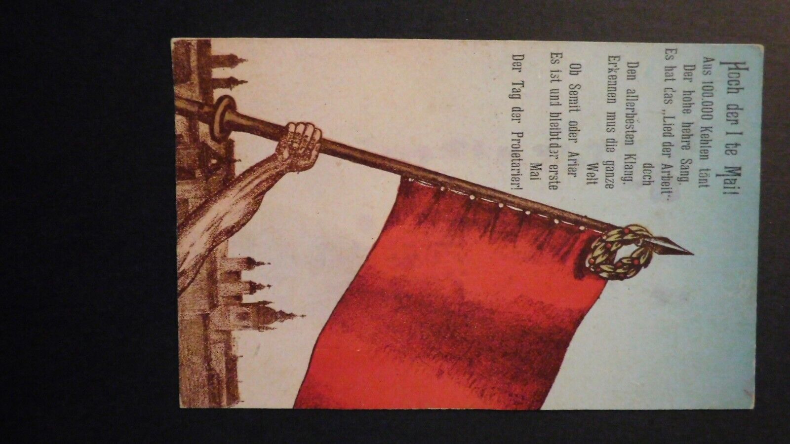 Mint Germany Postcard May Day Protest Communist Party Poem