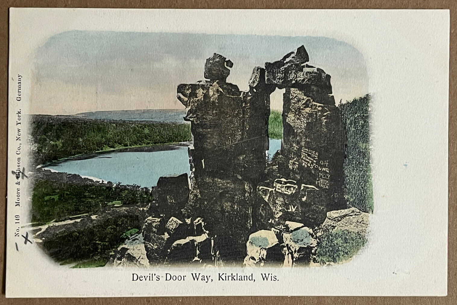 Kirkland Wisconsin Devils Door Way Antique Postcard c1900