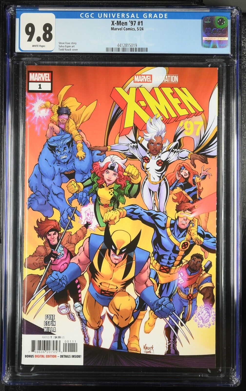 X-Men \'97 #1 CGC 9.8 1st Print Cover A Marvel 2024 Disney Plus Animated Series