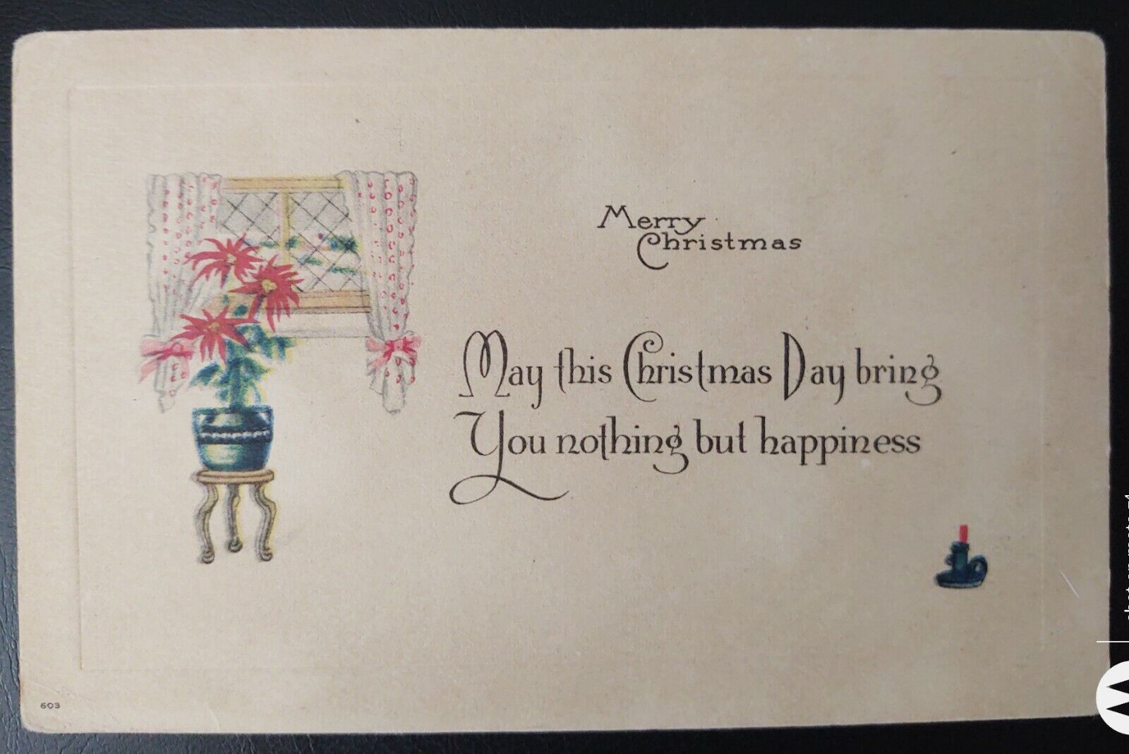 US 1921 Christmas Post Card - Spades ,Ind , DPO 1883-1950 US Chris 2