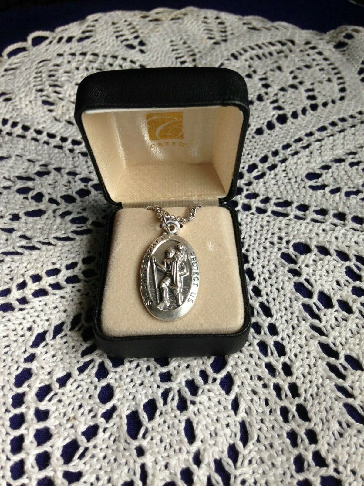 CREED St. Christopher Medal,  Stainless Silver 24\