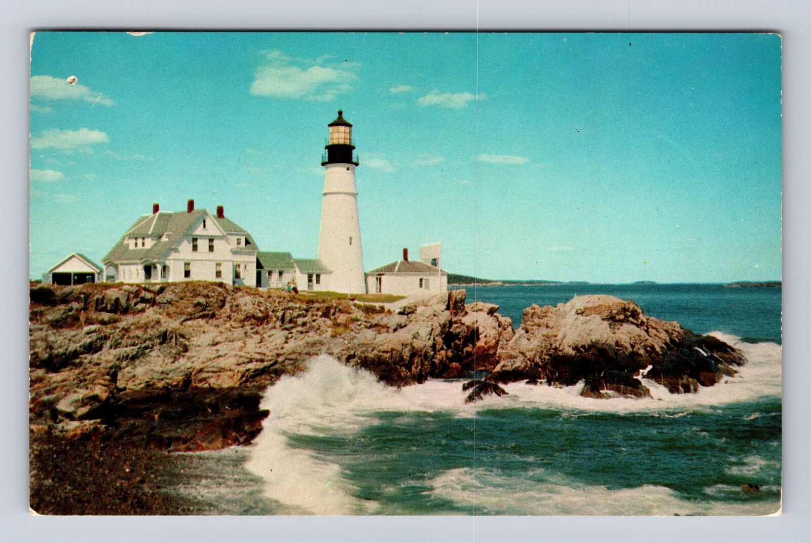 Portland ME-Maine, Portland Head Light, Antique Vintage Souvenir Postcard