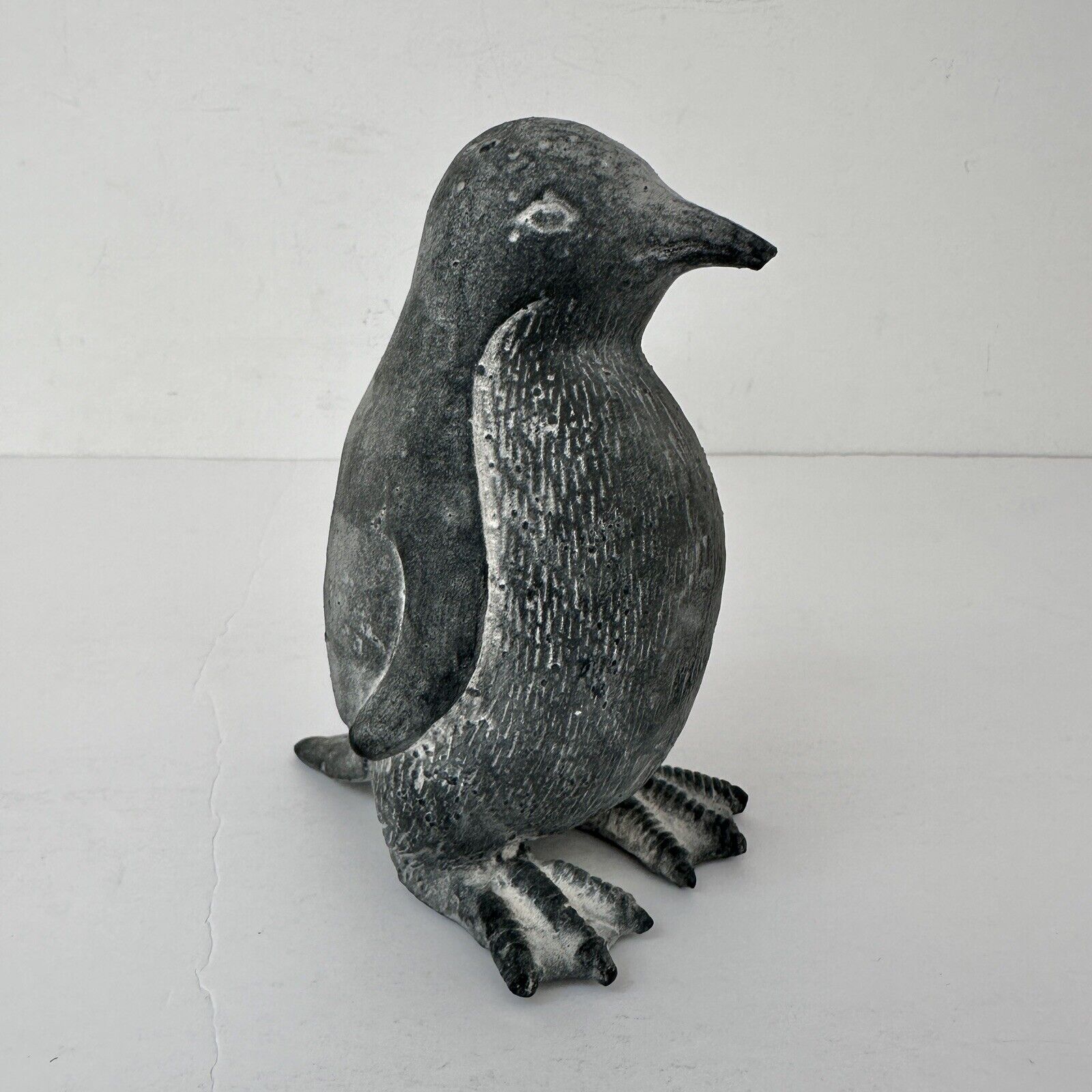 Vintage Penguin Bird Stone Carving Figurine Sculpture UnSigned 5\