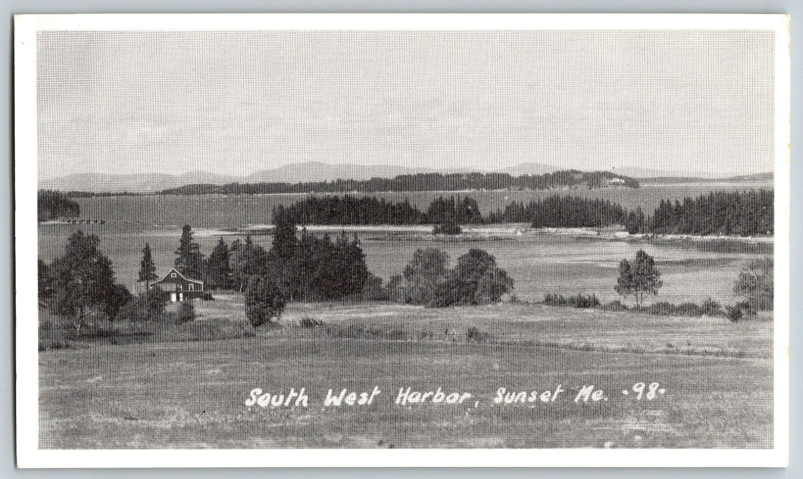 RPPC Vintage Postcard - Sunset, Maine - South West Harbor -  Real Photo