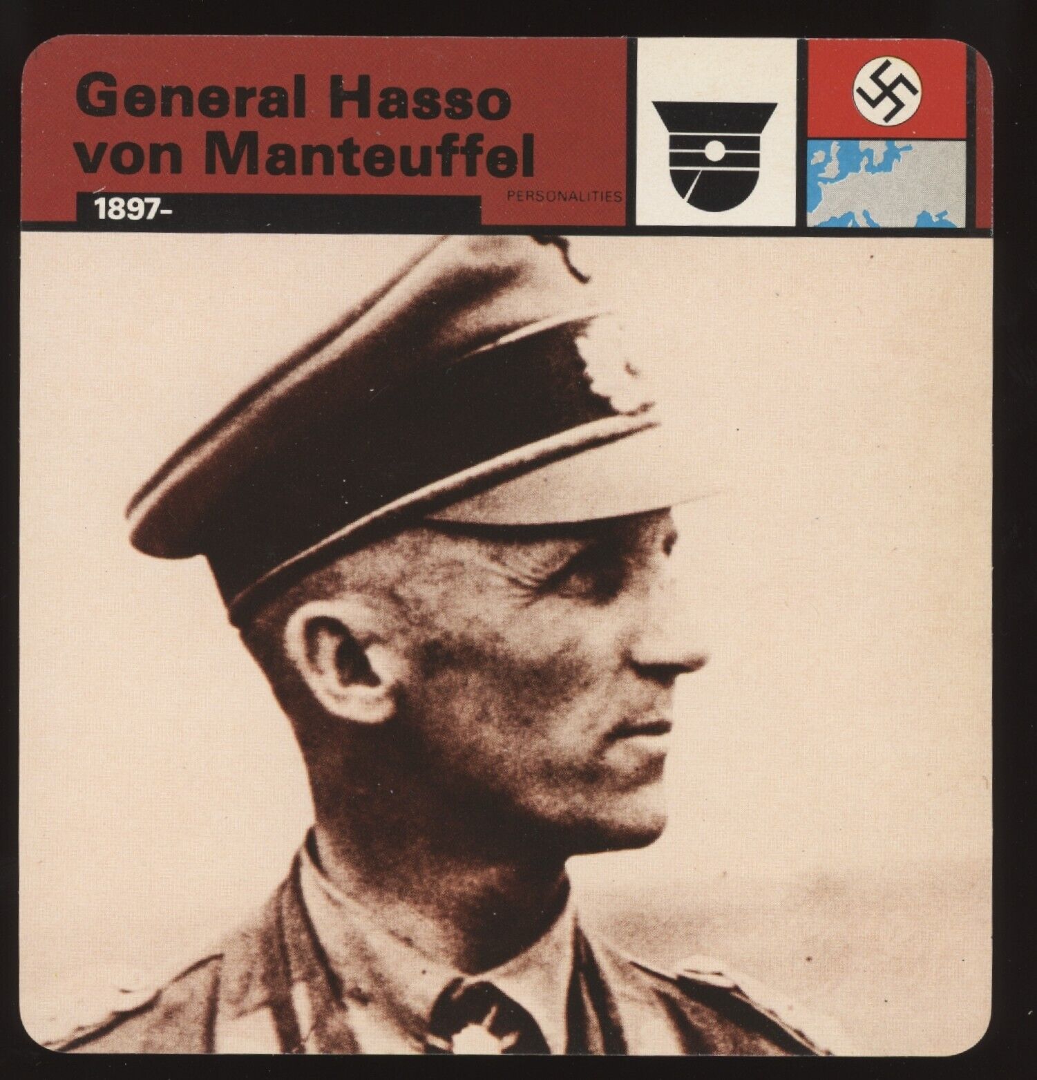 General Hasso von Manteuffel  Edito Service Card Second World War II Person