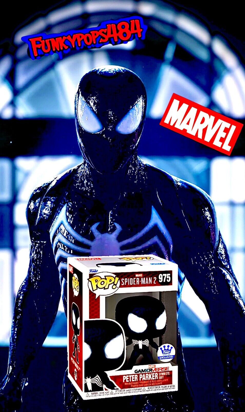💢🕸️FuNkO pOp‼️ Spider-Man Symbiote Suit #975 FuNkO ShOp EXCLUSIVE🎮💢 PREORDER