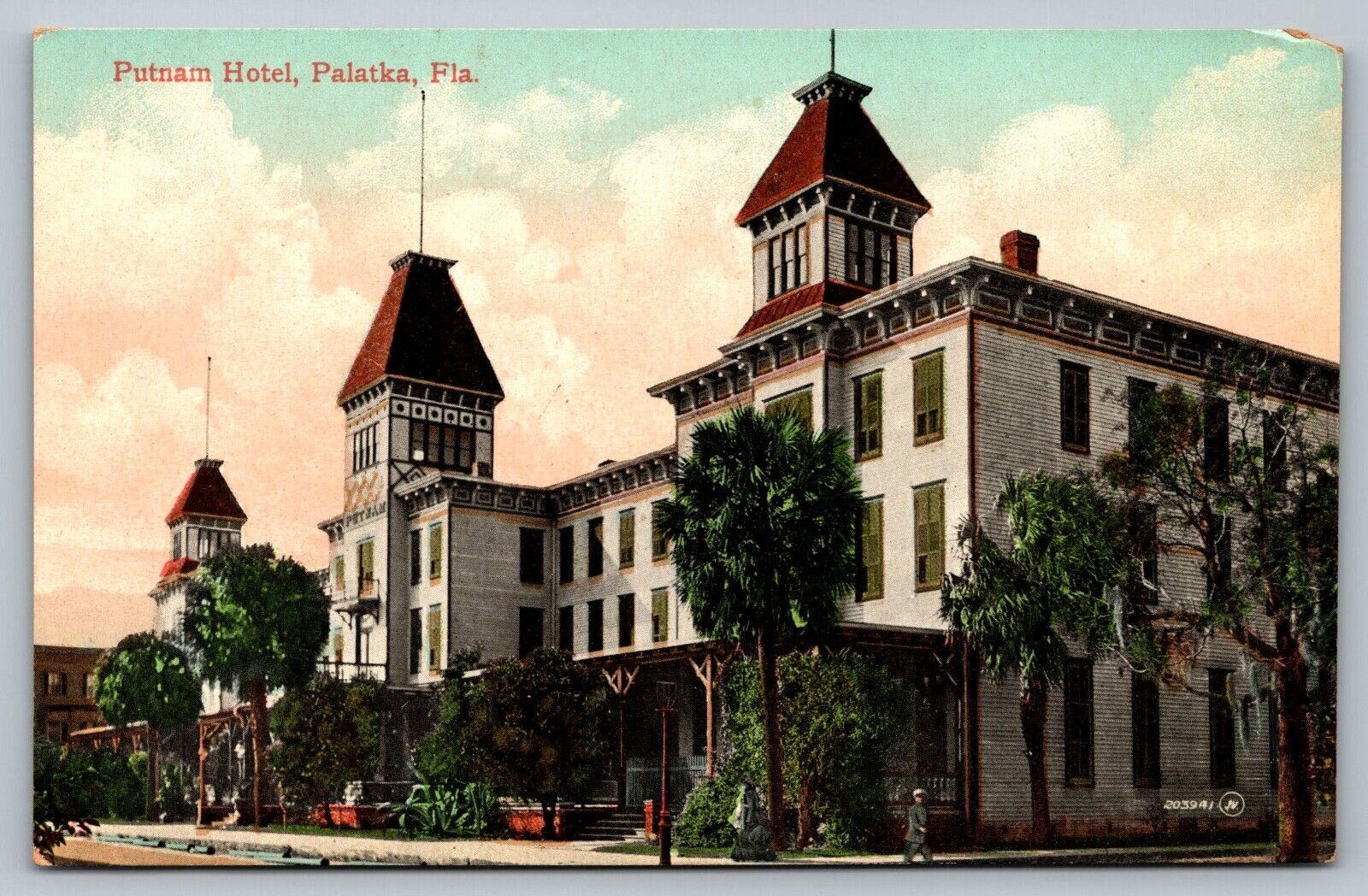 Postcard Putnam Hotel Palatka Florida FL c 1910 Antique