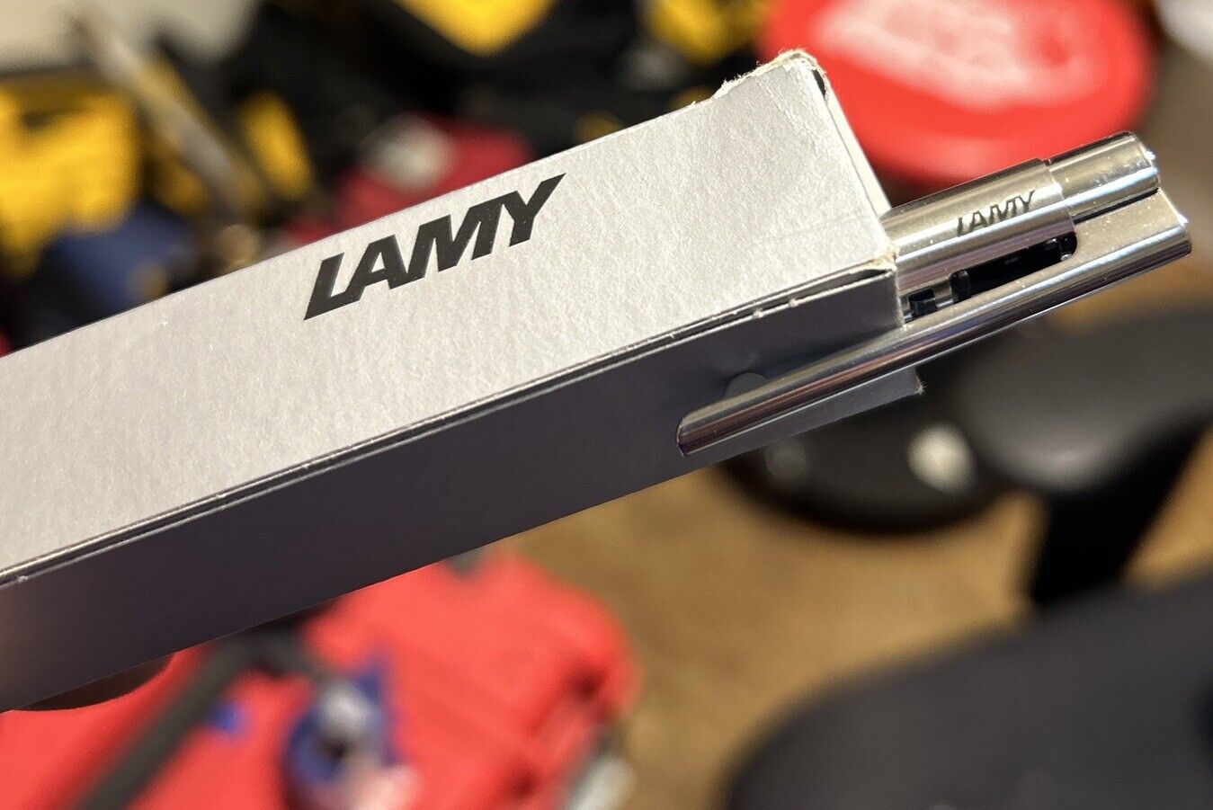 Lamy Logo Ballpoint Pen - Brushed Stainless Steel - L206 - Brand New in Lamy Box