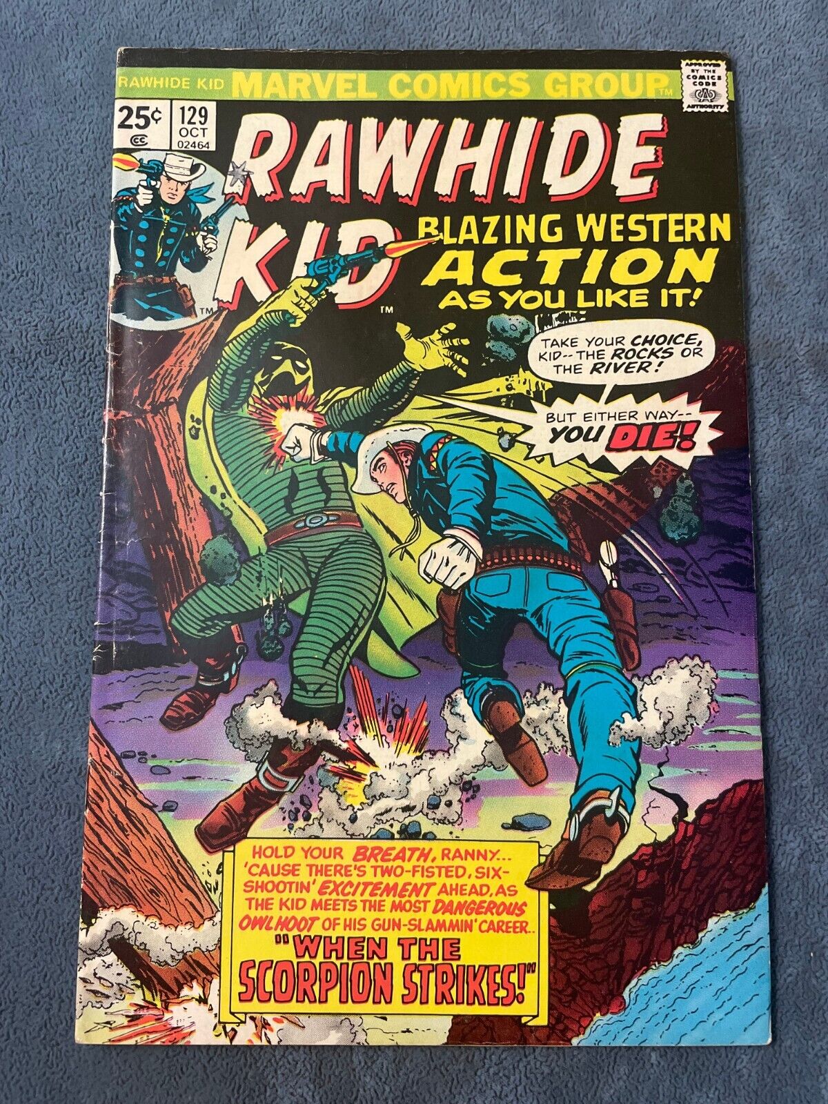 Rawhide Kid #129 1975 Marvel Comic Book Western Mark Jewelers Larry Lieber VG/FN