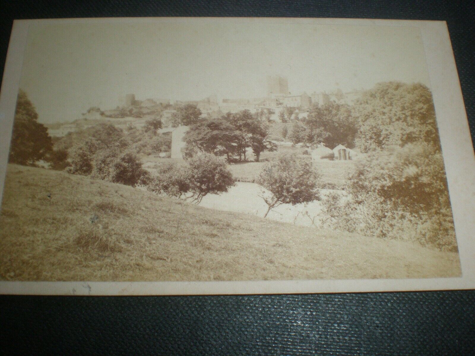 Cdv old photograph view 1 of Richmond Yorkshire by J Raine c1860s