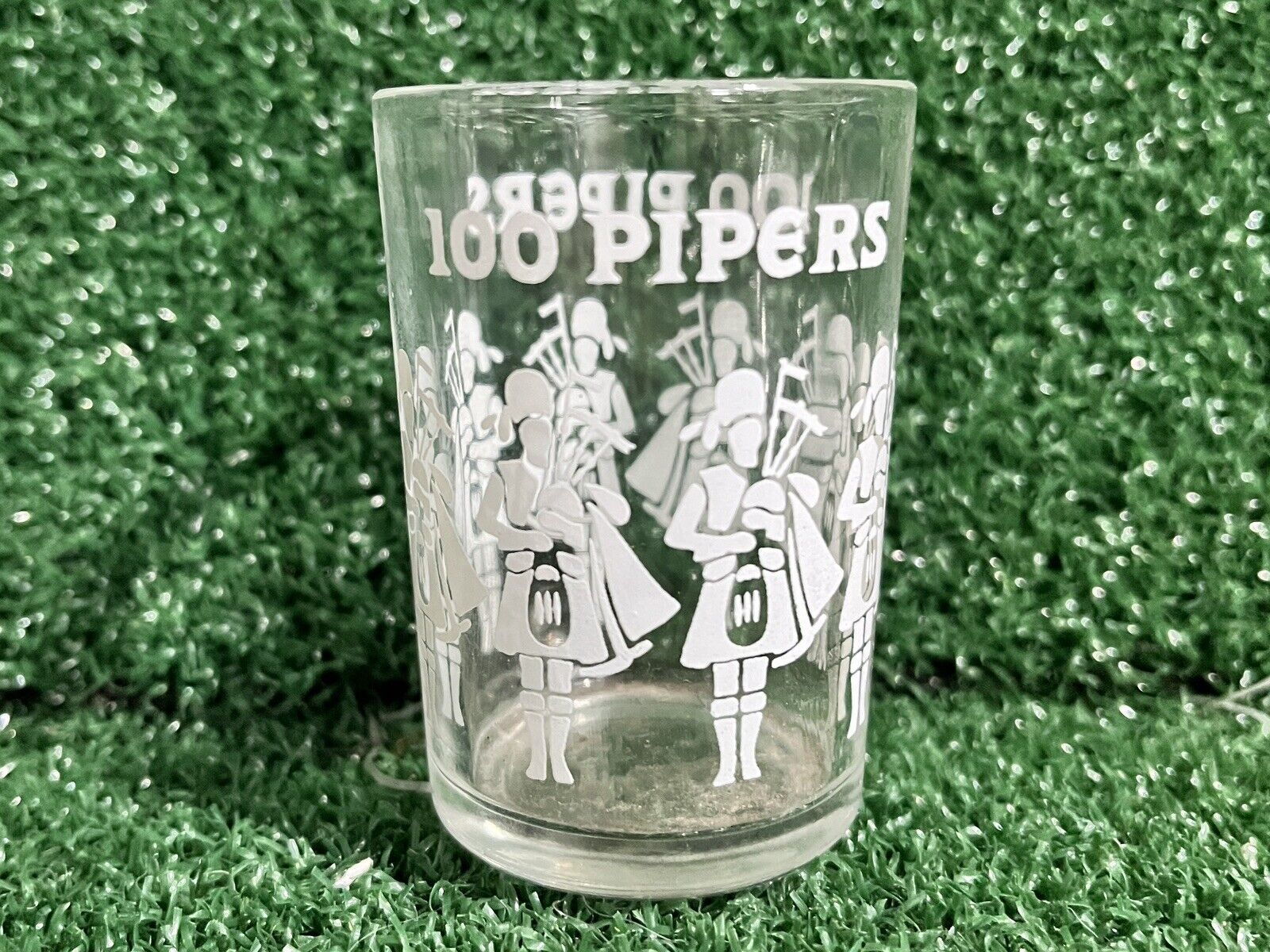 Vintage SEAGRAM\'S 100 PIPERS Souvenir 2.7” Shot Glass