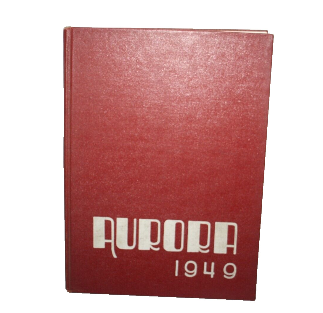 Vintage Yearbook Aurora Union High School Grand Rapids Michigan 1949 Red Cover