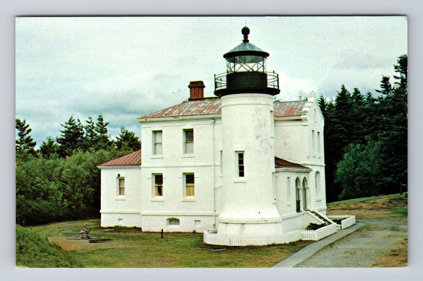 Coupeville WA-Washington, Fort Casey Lighthouse, Antique Vintage Postcard