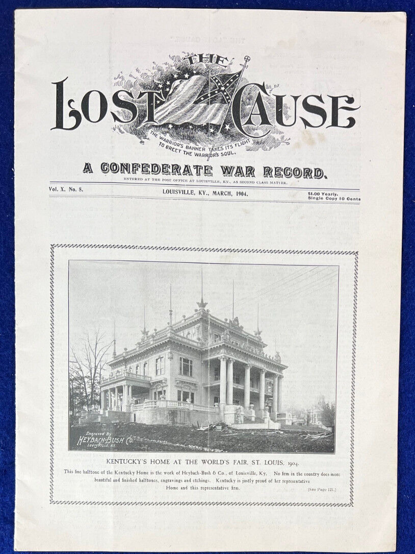 1904 UDC Daughters of the Confederacy Lost Cause Magazine
