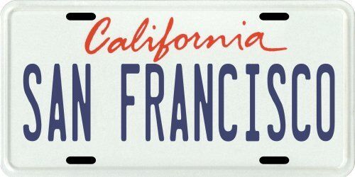 SAN FRANCISCO California Metal CA License Plate 