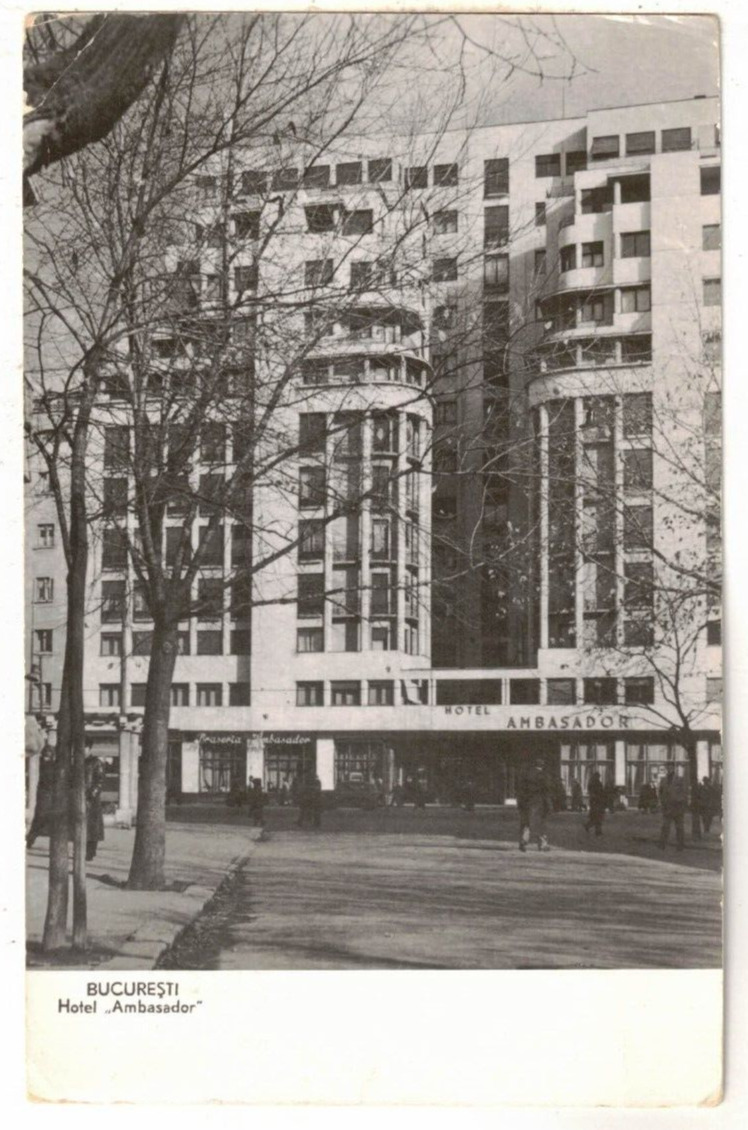 1962 Real Photo PC: Hotel Ambassador – Bucharest, Romania – Damage Back Side 
