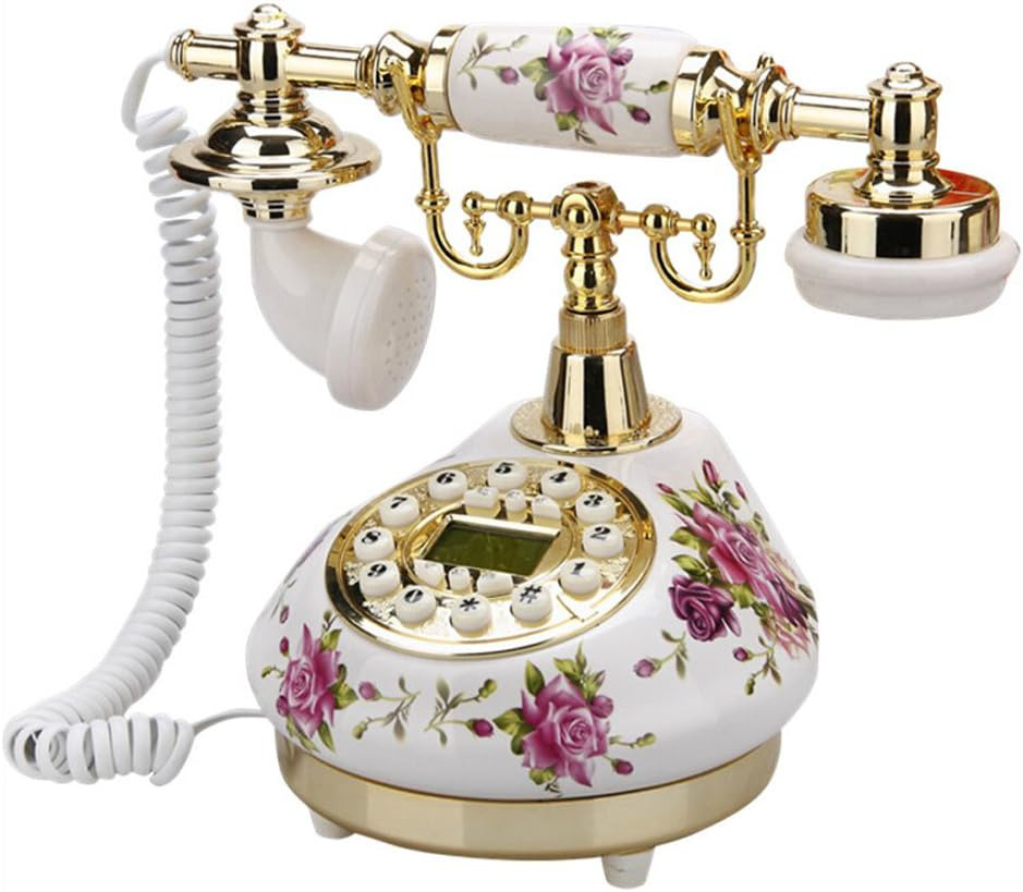 TelPal Retro Vintage Antique Telephone Old Fashioned with Push Button dial for H