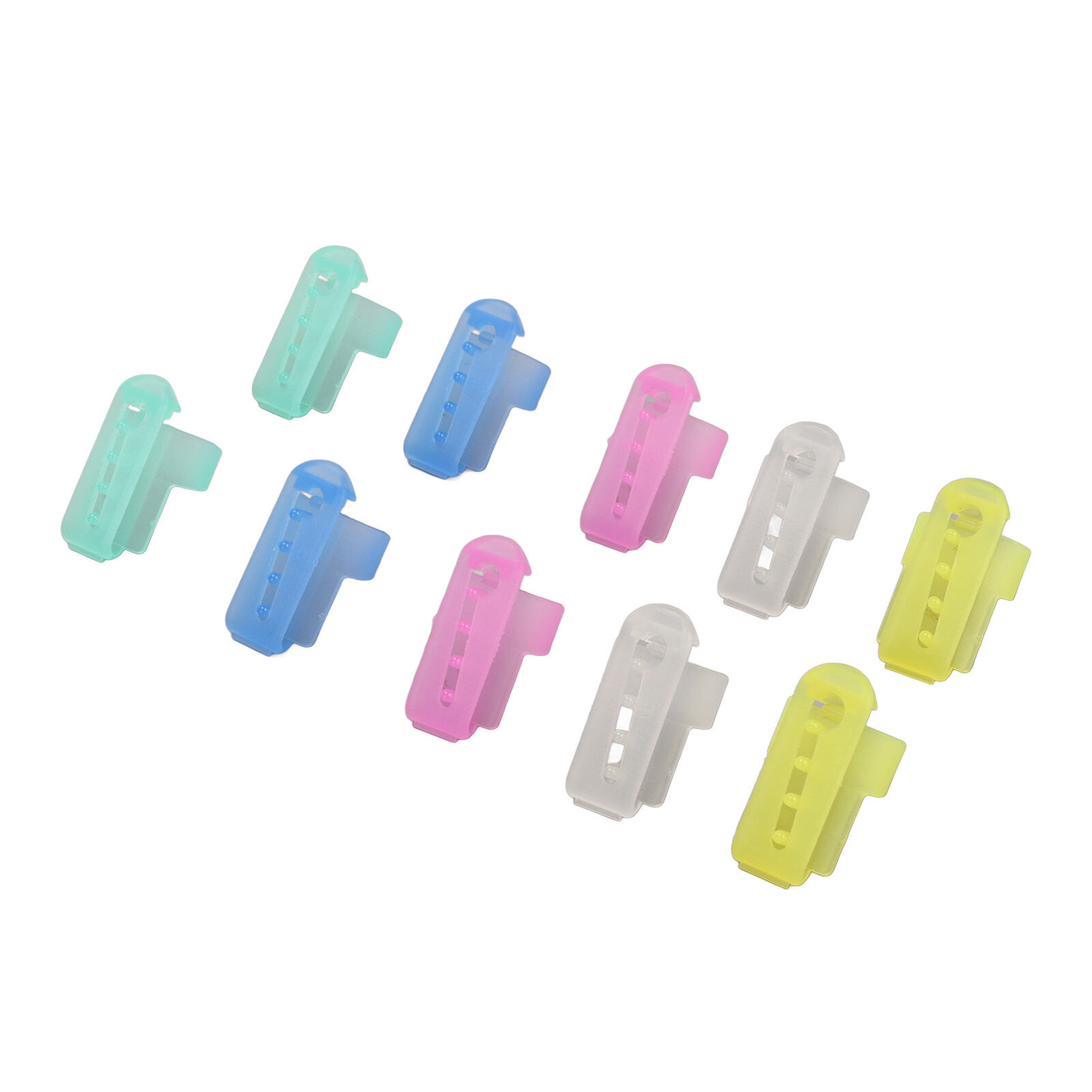 10pcs Knitting Thimble Portable Glossy Appearance Yarn Finger Holder Spares DGD