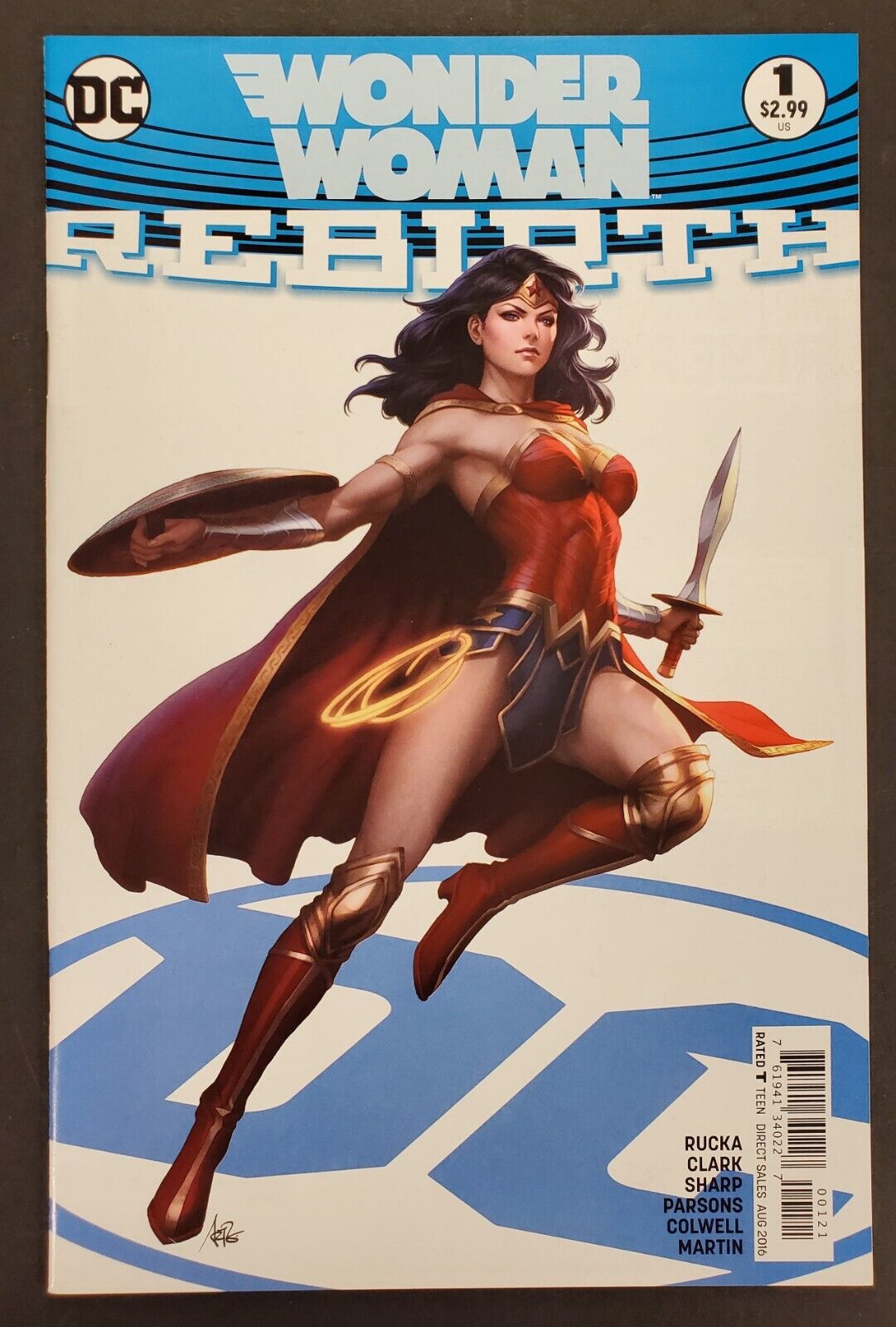Wonder Woman Rebirth #1 Artgerm Variant DC Comics 2016