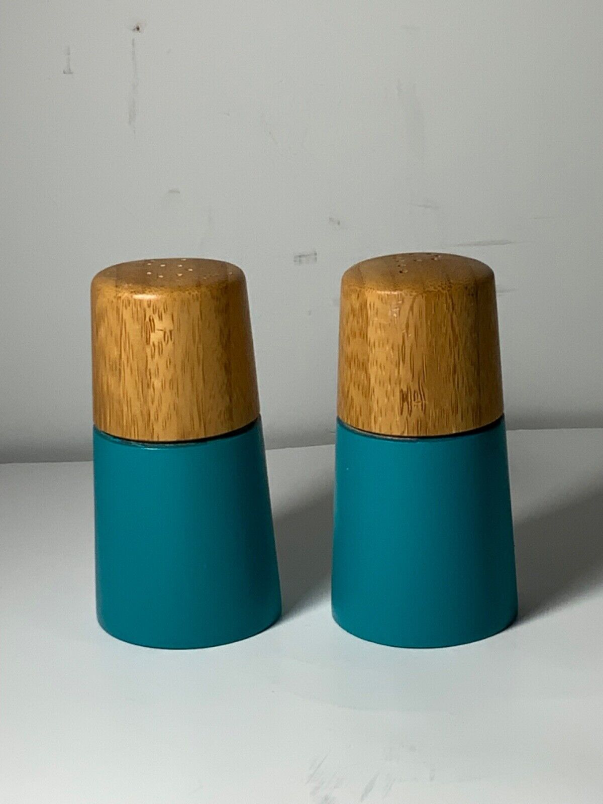 Target Turquoise Wood Salt & Pepper Shakers 3.5 in.