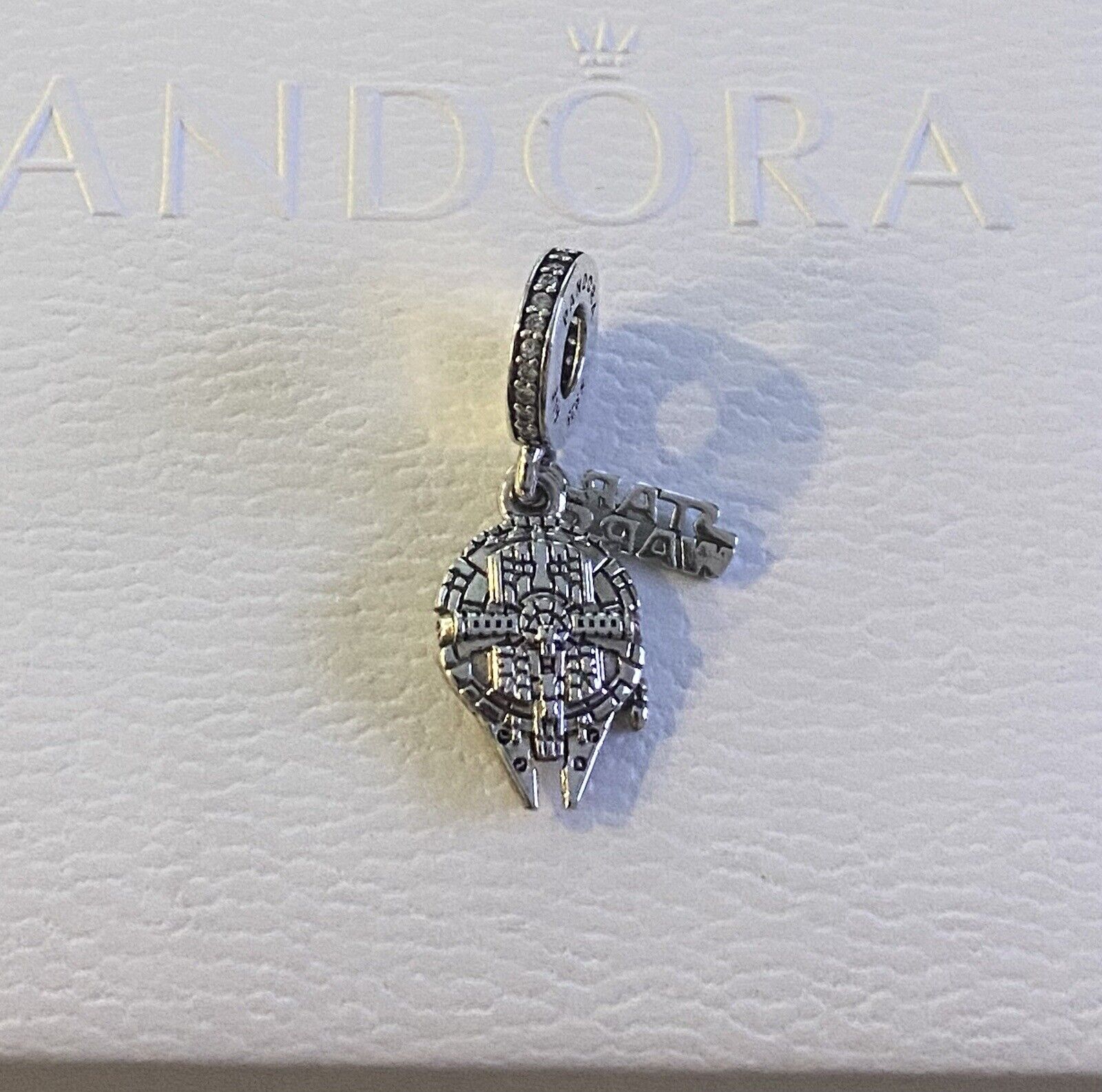 New Authentic Pandora Star Wars Millennium Falcon Sterling Silver Dangle Charm