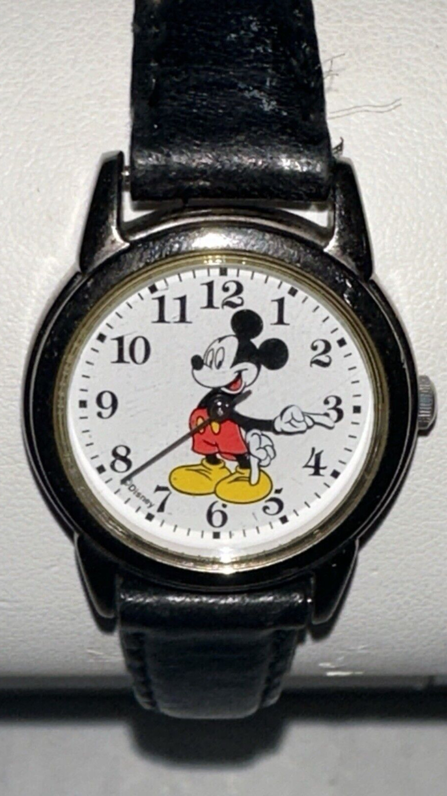 Disney Mickey Mouse Watch SII Marketing RRS377 WR 30 ATM Leather Band WORKS VTG