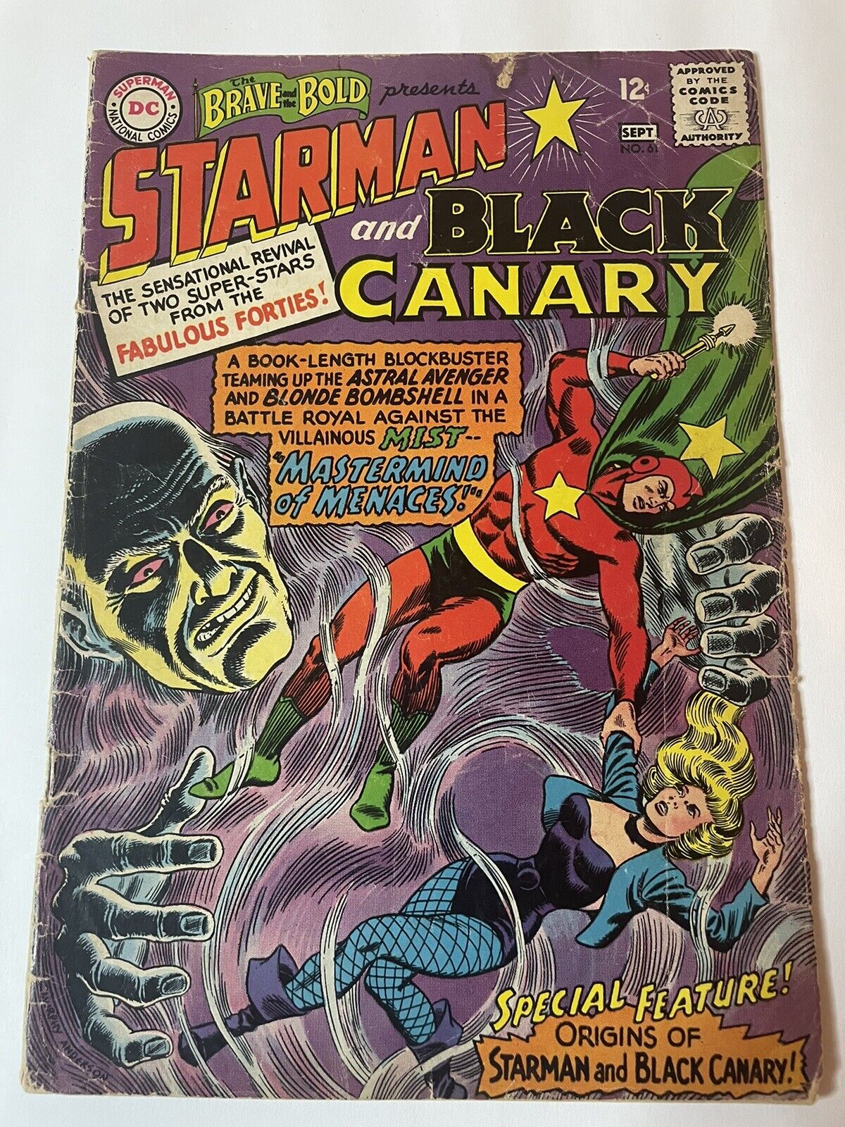The Brave and the Bold #61 Starman and Black Canary DC Comics 1965