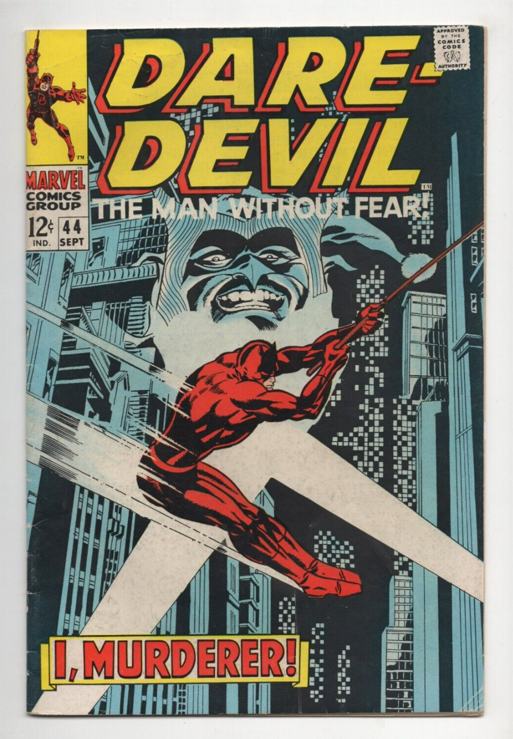Daredevil #44 3.5 (OW/W) VG- Marvel Comics 1968 Silver Age