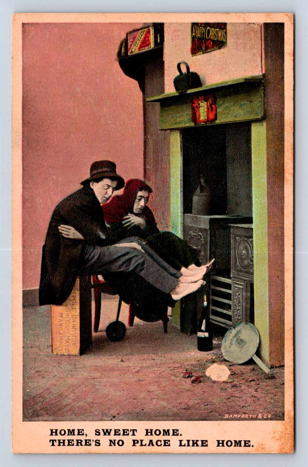 Vintage Postcard Early 1900s Bamforth & Co Funny Home Sweet Home 