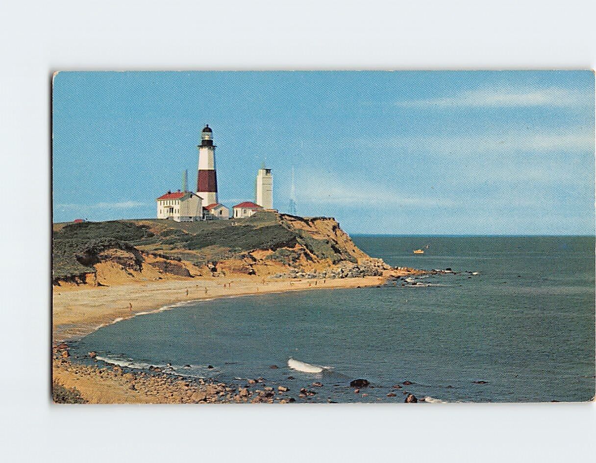 Postcard Montauk Point And Lighthouse, Montauk, New York