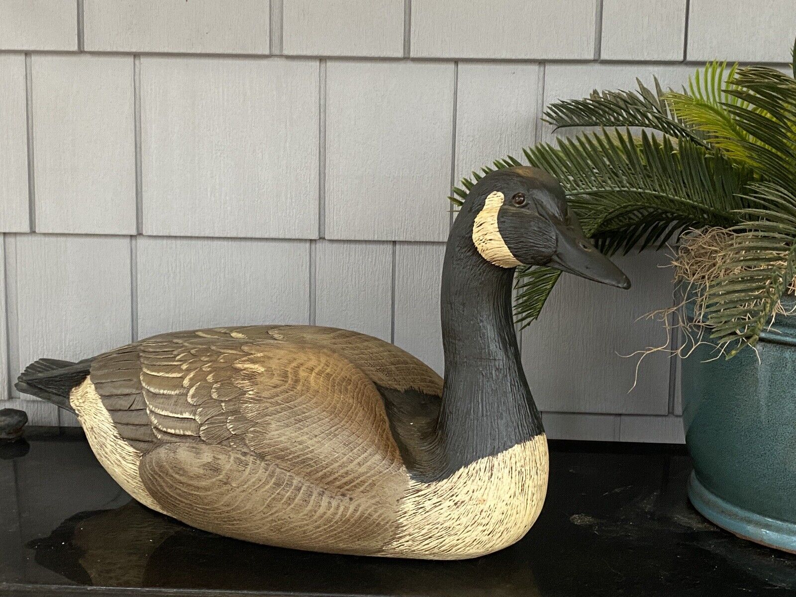 Immaculate 1983 Vintage hand-painted life size Canadian Goose, signed Fouts