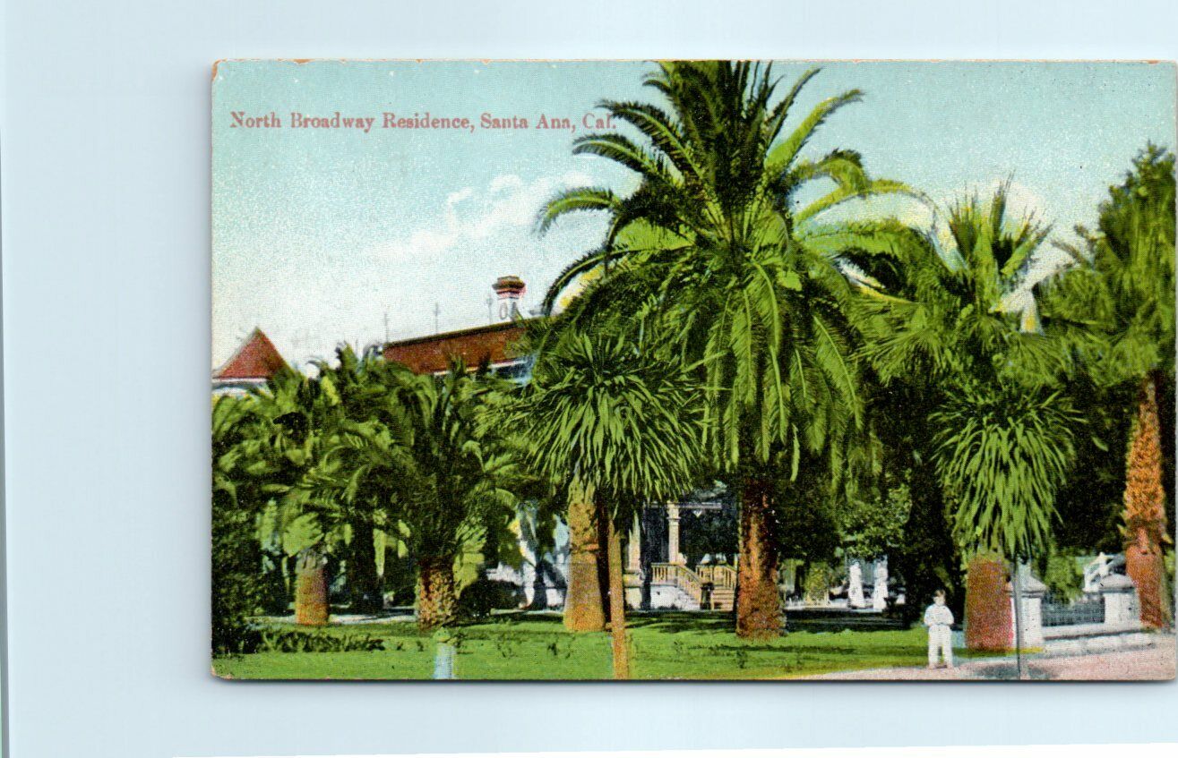 Postcard - North Broadway Residence, Santa Ana, California
