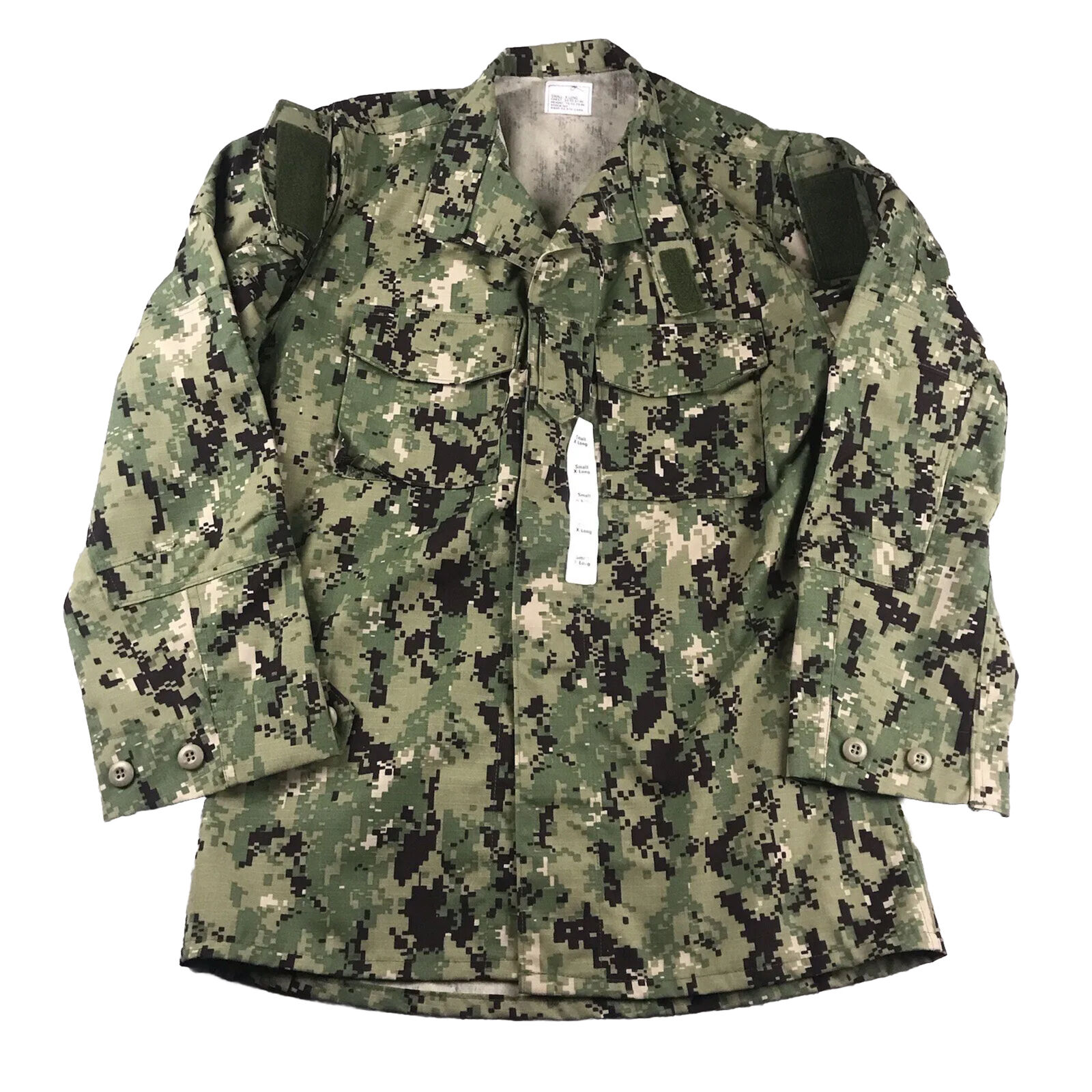 Koman Propper Jacket Womens Small X-Long Green Camo Navy Working Uniform Blouse