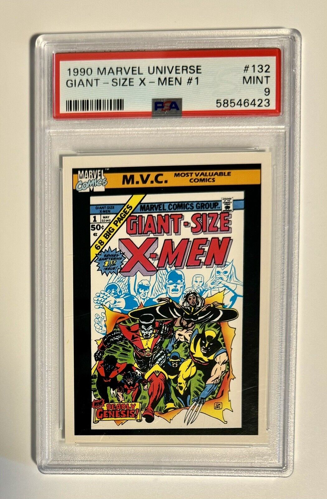 1990 Mavel Universe #132 Giant-Size X-Men #1 PSA Mint 9