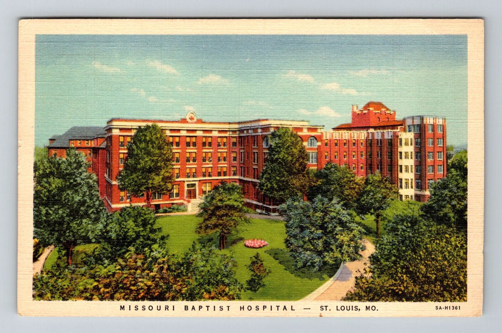 St Louis MO-Missouri, Missouri Baptist Hospital, c1938 Vintage Souvenir Postcard
